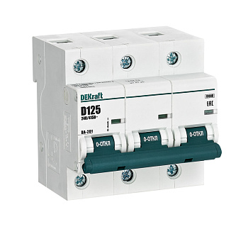 Автоматический выключатель DEKraft ВА-201 3Р 125А 10кА х-ка D в Находке