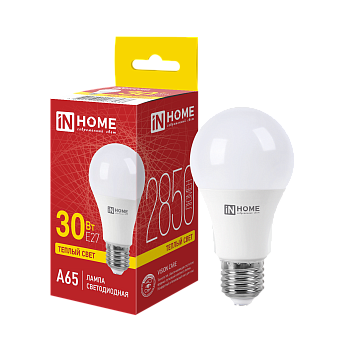 Лампа светодиодная LED-A65-VC 30Вт 230В Е27 3000К 2850Лм IN HOME в Находке