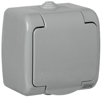 РСш12-2-А Розетка 1-ая с заземляющим контактом открытой установки 16А IP54 AQUATIC IEK в Находке