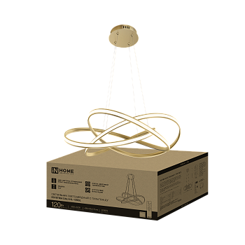 Светильник светодиодный ESTETIKA DALI-HL-120GL 120Вт 230В 3000-6500K 600х490x170мм 1.2м трос ДУ золото IN HOME в Находке