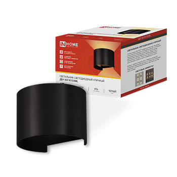 Светильник уличный светодиодный ДБУ DOT-R15B 15Вт 3000К IP54 круглый черный IN HOME в Находке