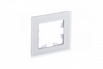 Рамка одинарная AtlasDesign Nature SE матовое стекло белая в Находке