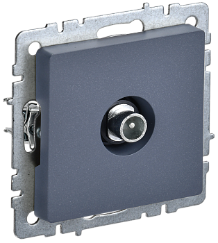 Розетка телевизионная проходная BRITE IEK маренго в Находке