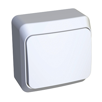 Переключатель одноклавишный ЭТЮД SE накладной белый в Находке