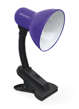 Светильник настольный под лампу на прищепке СНП 21Ф-E27 230В ФИОЛЕТОВЫЙ (с подвесом) IN HOME в Находке