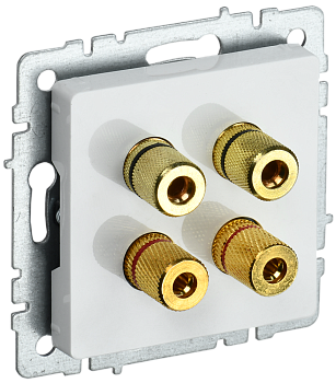 Аудиорозетка четырехместная BRITE IEK белая в Находке