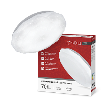 Светильник светодиодный серии DECO ДАЙМОНД 70Вт 230В 4000К 6300Лм 510х70мм IN HOME в Находке