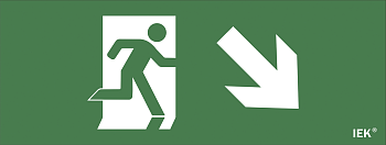 Самоклеящаяся этикетка: "Фигура/стрелка вниз вправо" ДПА IP20/54 IEK в Находке