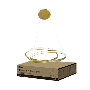 Светильник светодиодный ESTETIKA DALI-HL-90GL 90Вт 230В 3000-6500K 500х500x120мм 1.2м трос ДУ золото IN HOME в Находке