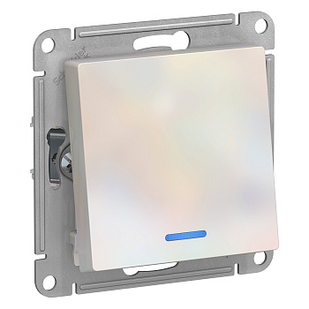 Переключатель 1кл с подсветкой AtlasDesign жемчуг в Находке
