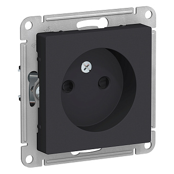 Розетка 1ая со шторками AtlasDesign карбон в Находке