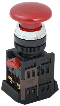 Кнопка AEА-22 "Грибок" красный d22мм 1з+1р IEK в Находке