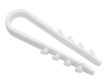 Дюбель-хомут 19-25 мм нейлон белый (упак. 100шт) IEK в Находке