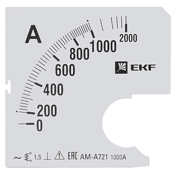 Шкала сменная для A721 1000/5А-1,5 EKF PROxima в Находке