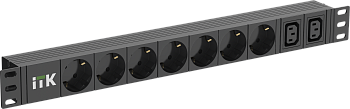 ITK PDU 7 розеток немецкий стандарт + 2 С13 1U кабель 2м C14 в Находке