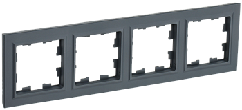 Рамка четырехместная BRITE IEK графит в Находке