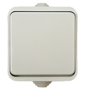 Выключатель одноклавишный AQUA белый полугерметичный 3100 IN HOME в Находке