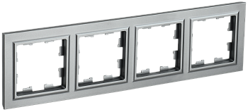 Рамка четырехместная BRITE IEK сталь в Находке