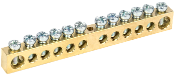 Шина PEN "земля-ноль" 8х12мм 12/1 (12групп/креп по цент) IEK в Находке