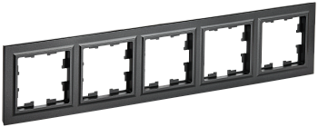 Рамка пятиместная BRITE IEK черная в Находке