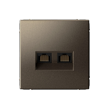 ARTGALLERY РОЗЕТКА двойная компьютерная RJ45+RJ45, кат.6А, механизм, МОККО в Находке
