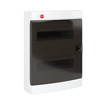 Щиток настенный с дверью 24 мод., IP41, белый, с клеммным блоком 2х87508 и замком DKC в Находке