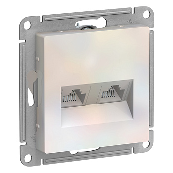 Розетка двойная компьютерная AtlasDesign SE RJ45+RJ45 жемчуг в Находке