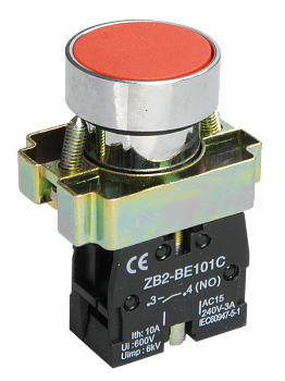 Кнопка управления LAY5-BA41 без подсветки красная 1з IEK в Находке