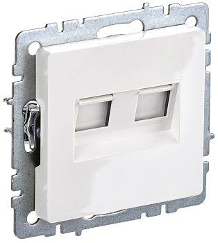 Розетка двойная RJ11+RJ45 кат.5E BRITE IEK белая в Находке