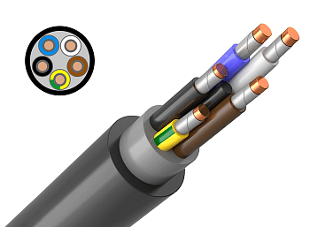 Кабель ВВГ нг(А)-FRLSLTx 5х1,5 ок (N, PE) - 0,66кВ ГОСТ 31996-2012 Кабэкс в Находке