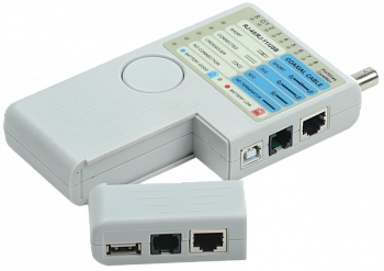 ITK Тестер для витой пары 4в1 RJ45/RJ11/BNC/USB с элементом питания в Находке