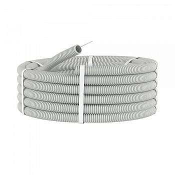 Труба гофрированная ПВХ d=20 мм (100 м) с зондом серая DKC в Находке