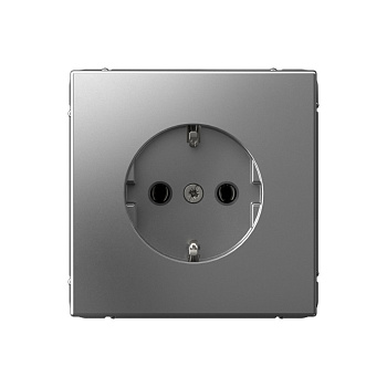 ARTGALLERY РОЗЕТКА с заземлением, 16А, механизм, СТАЛЬ в Находке