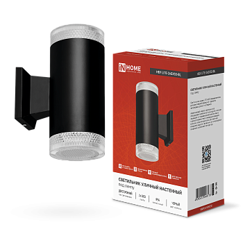 Светильник уличный настенный двусторонний НБУ LITE-2xGX53-BL алюминиевый черный IP54 IN HOME в Находке