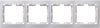 Рамка четырехместная КВАРТА IEK белая в Находке