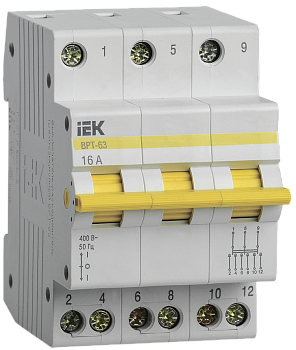 Выключатель-разъединитель трехпозиционный ВРТ-63 3P 16А IEK в Находке