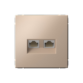 ARTGALLERY РОЗЕТКА двойная компьютерная RJ45+RJ45, кат.6А, механизм, ПЕСОЧНЫЙ в Находке