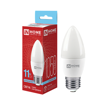 Лампа светодиодная LED-СВЕЧА-VC 11Вт 230В Е14 6500К 1050Лм IN HOME в Находке