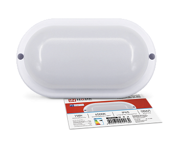 Светильник светодиодный герметичный СПП МД-1565-ОВАЛ 15Вт 6500К 1350Лм с микроволновым датчиком IP65 160х88мм IN HOME в Находке