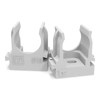 Крепеж-клипса для труб для прямого монтажа серая 16 мм Промрукав в Находке