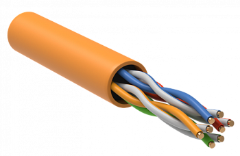 ITK Кабель связи витая пара U/UTP кат.5E 4x2х24AWG LSZH оранжевый 305м в Находке