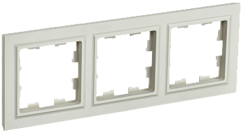 Рамка тройная BRITE IEK бежевая в Находке