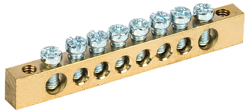 Шина IEK PEN "земля-ноль" 6х9мм 8/2 (8групп/креп по краям) в Находке