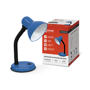 Светильник настольный под лампу на основании СНО 12С-E27 СИНИЙ (коробка) IN HOME в Находке
