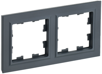 Рамка двойная BRITE IEK графит в Находке