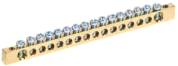 Шина PEN "земля-ноль" 6х9мм 16/2 (16групп/креп по краям) IEK в Находке