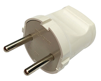 Вилка прямая 10А белая 4142 IN HOME в Находке