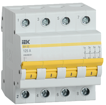 Выключатель нагрузки (мини-рубильник) ВН-32 4Р 125А IEK в Находке