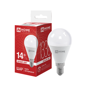 Лампа светодиодная LED-ШАР-VC 14Вт 230В E14 4000K 1330Лм IN HOME в Находке