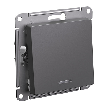 Выключатель одноклавишный с подсветкой AtlasDesign SE базальт в Находке